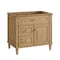 James Martin Vanities 36'' Single Vanity, Light Natural Oak w/ 3 CM White Zeus Quartz Top 424-V36-LNO-3WZ - alternate 5